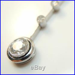 Gold & Platinum Vintage Antique Art Deco Diamond Pendant Necklace