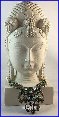 HEIDI DAUS ART DECO Vintage Design Crystal Accent Drop Necklace