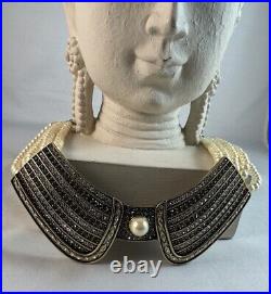 HEIDI DAUS French Collar Beaded Crystal Art Deco Necklace