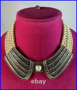 HEIDI DAUS French Collar Beaded Crystal Art Deco Necklace