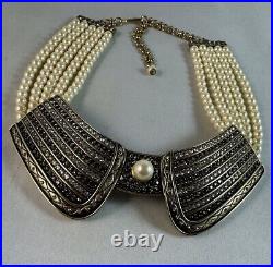 HEIDI DAUS French Collar Beaded Crystal Art Deco Necklace