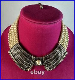 HEIDI DAUS French Collar Beaded Crystal Art Deco Necklace