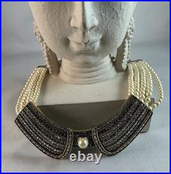 HEIDI DAUS French Collar Beaded Crystal Art Deco Necklace