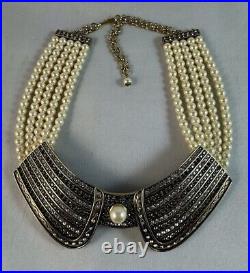 HEIDI DAUS French Collar Beaded Crystal Art Deco Necklace