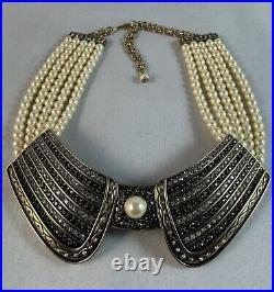 HEIDI DAUS French Collar Beaded Crystal Art Deco Necklace