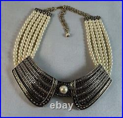 HEIDI DAUS French Collar Beaded Crystal Art Deco Necklace