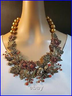 Heidi Daus Autumn Splendor Bib Necklace Ret $499.95