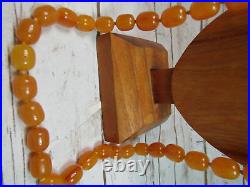 Huge Art Deco Butterscotch Amber Bakelite Graduating Bead Necklace 40 1/2 180 g