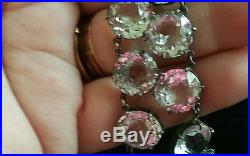 Huge Crystal Art Deco Open Back Choker Necklace