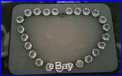 Huge Crystal Art Deco Open Back Choker Necklace