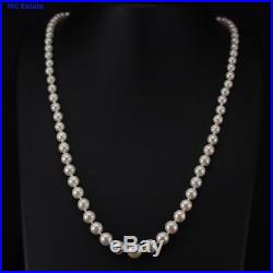 Incredible Antique Art Deco Graduated Cultured Salt Water Pearl Strand Necklace