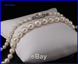 Incredible Antique Art Deco Graduated Cultured Salt Water Pearl Strand Necklace