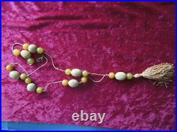 J5122 Art Deco Flapper Necklace Bakelite/ Carved Beads See Descr