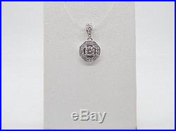 Ladies 14K Solid Gold 22 Diamond 1/2 CT Antique Reproduction Art Deco Necklace