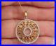 Ladies Art Deco Circle Pendant Necklace 1.22ct VVS Natural Moissanite 925 Silver