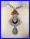 Lawrence Vrba Art Deco Faux Pearl & Rhinestone One of A Kind Necklace
