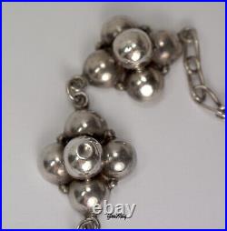 Mexico Sterling Necklace Floral 925 Mexican Sterling Silver Art Deco Jewelry