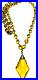NOVOPLATIN RODI & WIENENBERGER Art Deco Canary Yellow Bezel Set Crystal Necklace