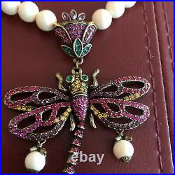 NWOT Heidi Daus Art Deco Dragonfly Necklace