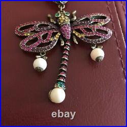 NWOT Heidi Daus Art Deco Dragonfly Necklace