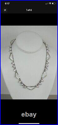 Necklace Crystal Open Back Clear Pentagon Shape Art Deco 18 Adjustable 1930s