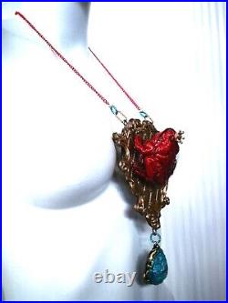 Necklace Pendant Art Nouveau Jewelry Art Deco Frog Prince Baroque Charm Jewelery