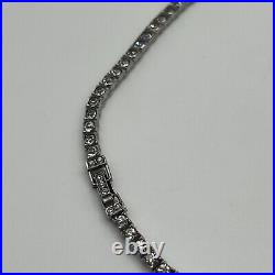 Otis Art Deco Sterling Silver 925 Sparkle Necklace