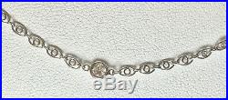 Platinum 32 Art Deco Diamond By the Yard Chain Necklace