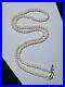 Quality Art Deco Cultured Pearl & Sterling Necklace, Silver Clasp 1910-1940