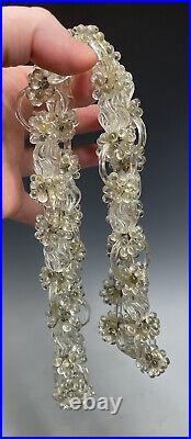 RARE & FINE Antique Art Deco Crystal Faceted French Link Necklace