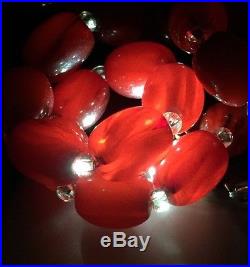 Rare Vintage Art Deco Cherry Amber Bead Bakelite Necklace Antique 49.7 Grams