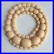 Rare ART DECO Cream French Galalith GRADUATED NECKLACE HIDDEN CLASP 27” vintage