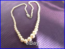 Rare Antique Jewelry Art Deco Real Pearl Necklace Sterling ...