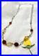 Rare Art Deco CRYSTAL FAUCET NECKLACE Amber Citrine & Clear Colours 60cm 45.7gm