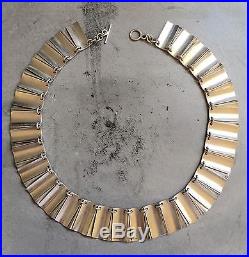 Rare Art Deco Georg Jensen / Malinowski Sterling Silver Necklace / Collar
