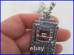 Rare New Art Deco Heirlooms Of Tomorrow Rhinestone Statement Necklace Nos Nwt