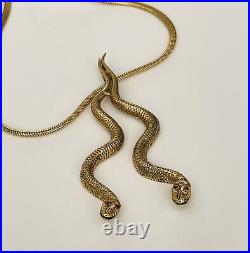 Sandor Rare Necklace vintage luxury pendant woman art deco nouveau snakes