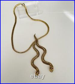 Sandor Rare Necklace vintage luxury pendant woman art deco nouveau snakes