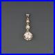 Soild Sterling Silver and 1.67 Carat Moissanite Art Deco Pendant Necklace 18′