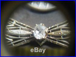 Superb Vintage 1920s Art Deco 14k White Gold Filigree Diamond Estate Necklace