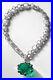 Syn Emerald Art Deco Necklace 925 Sterling Silver Handmade Authentic Joaillerie