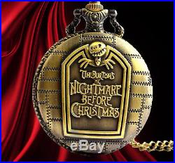 Unusual gift for her him Pocket Watch Necklace Art Deco Goth Christmas eve rare