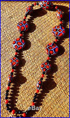 Vintage / Antique Venetian Art Deco Moretti Millefiori Single Cane Necklace