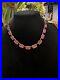 VINTAGE Art Deco CZECHOSLOVAKIAN 1930’s COLLECTIBLE PINK GLASS 15 NECKLACE