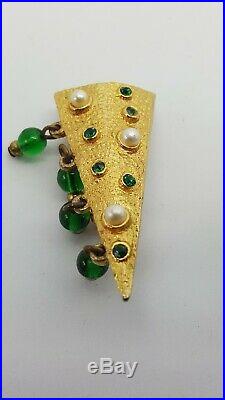VINTAGE HOBE SIGNED Art Deco Necklace, Bracelet and Earring Set