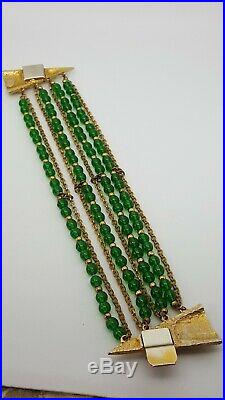VINTAGE HOBE SIGNED Art Deco Necklace, Bracelet and Earring Set