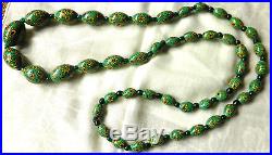 VINTAGE VENETIAN MILLEFIORI MORETTI ART DECO Rare Colour Bead Necklace