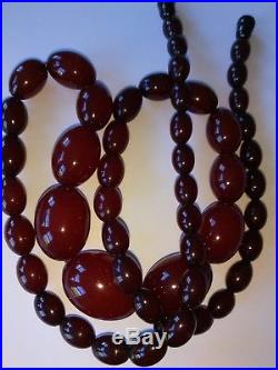 VINTAGE necklace cherry amber bakelite 75g Art Deco genuine bakelite