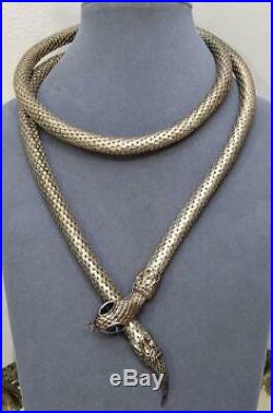 VTG 1920s ART DECO D. L. AULD Co. MESH COILED SNAKE Belt or Necklace