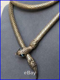 VTG 1920s ART DECO D. L. AULD Co. MESH COILED SNAKE Belt or Necklace